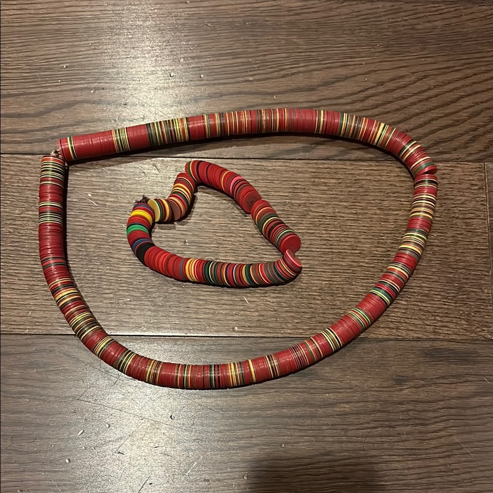 Colorful Beaded Necklace and Bracelet Set